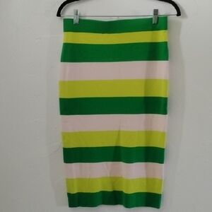 NYC New York & Co Stiped Knit Midi Skirt NWT Sz M